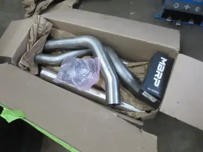 New 4" turbo back MBRP T304 stainless single exit exhaust system. Top of the line stainless kit comp...