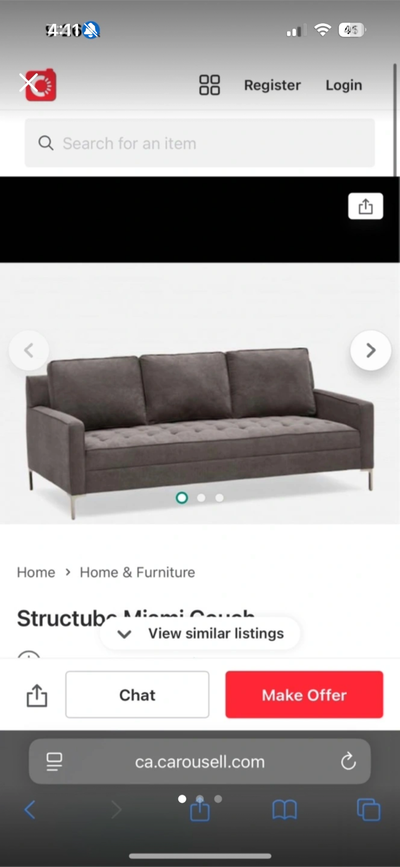 Structube Miami Couch - great condition great deal!, View more