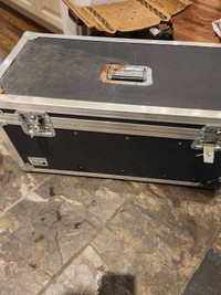 Hard case padded rolling chest, music, equipment 