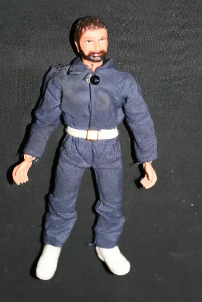 VTG MEGO 8" ACTION JACKSON FIGURE BLACK BEARD PLASTIC RIVET RARE, View more
