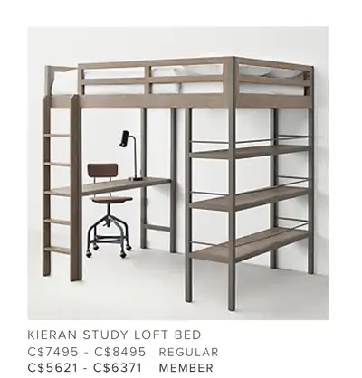 RH Loft Bed + Lower bed (MSRP $8495+) Asking $2500 OBO