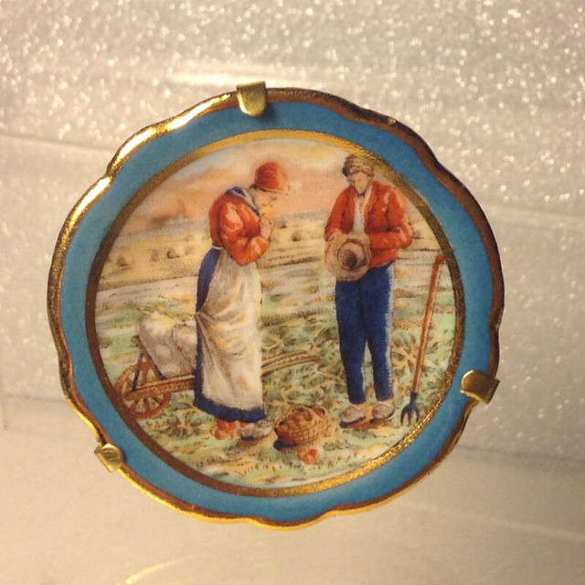 Vintage Pair of Limoge Porcelain Miniature Plate Pin Dish in Arts & Collectibles in Vancouver