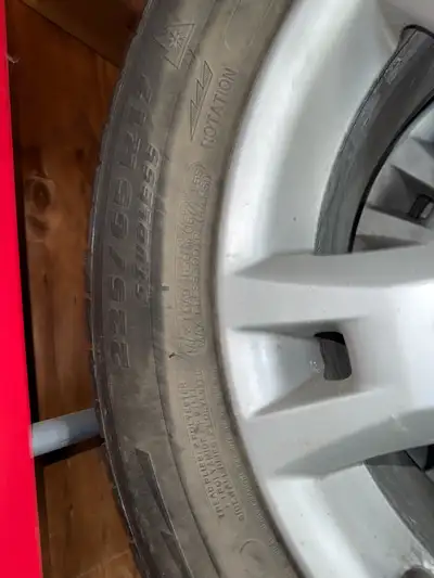 Winter tires coming from a RAV4
