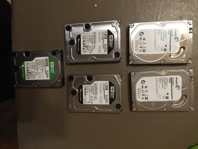 5 Desktop Hard Drives – 2TB / 1TB / 500GB (SATA), View more