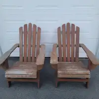Muskoka/Adirondack chairs. Wood