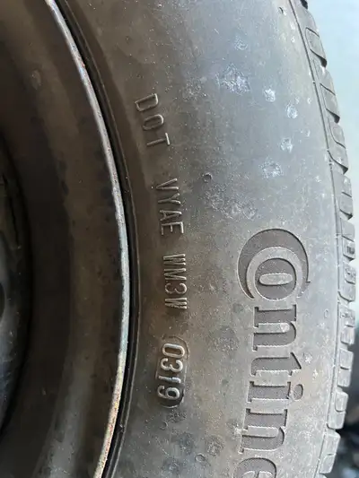 Steal deal - Almost new continental all weather tires with rims. 114.3 * 5 bolt pattern