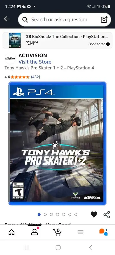 LF Tony Hawks pro skater 1&2 for ps4, View more