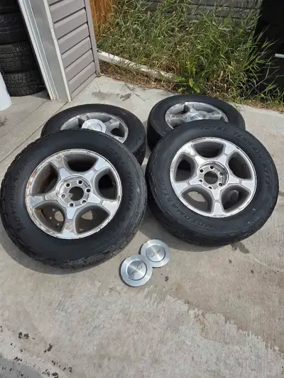 Came off of 2007 Chevy Trailblazer Stock Rims 17x7 Bolt Pattern 6x127mm / 6x5" All Season tires were...