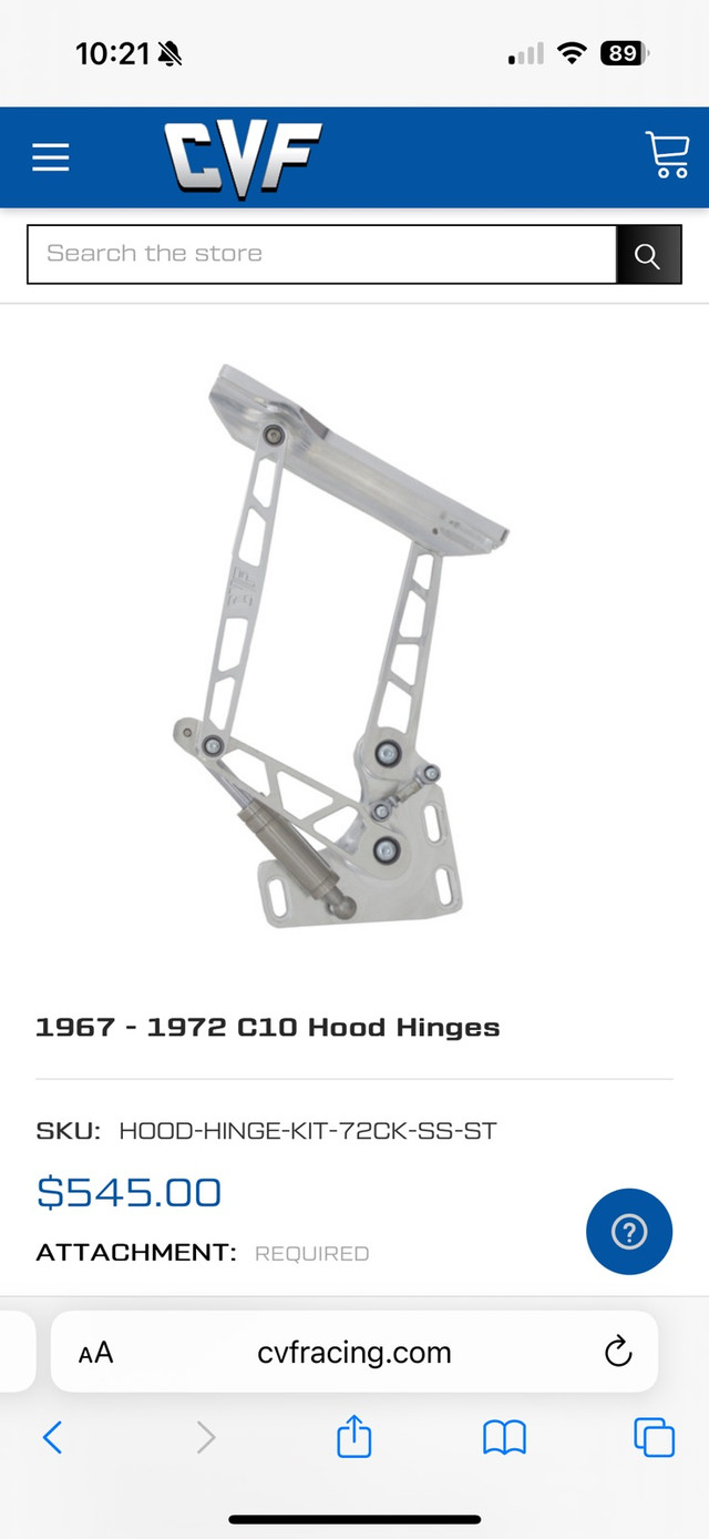 C10 hood hinges 1967-1972 in Auto Body Parts in Norfolk County