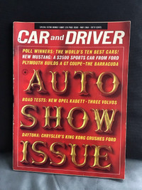 Vintage collectible Car and Driver magazine. MAY 1964. 128 page 