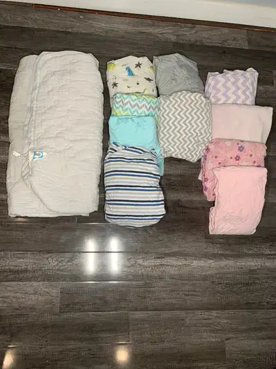 Sealy Crib mattress protector and fitted sheets for crib no, View more