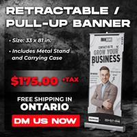 Retractable Banners with    FREE    SHIPPING