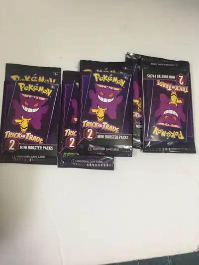 Pokémon tradings cards. trick or trade. New. 5. Each. Will sell as lot