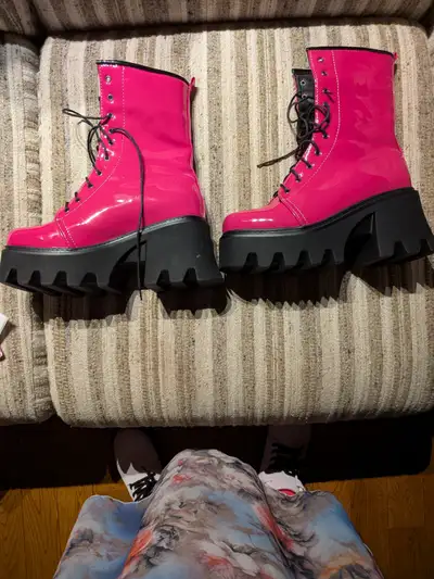 Brand new Pink combat boots, View more