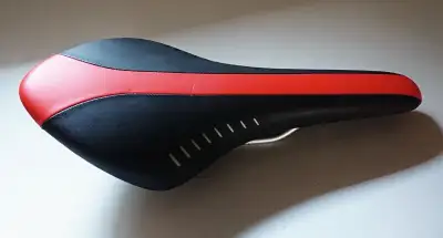 Fizik Arione Wing Flex Saddle Black & Red Leather Bike Seat, View more