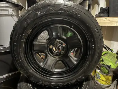 18” steel wheels with used winterforce snow tires 225/60R18 100S 5x115mm bolt pattern