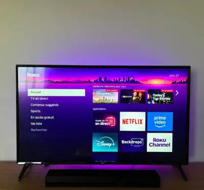 LG 49" 4K TV + LG Soundbar + Roku 4K, View more