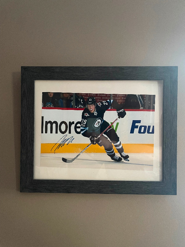 Signed & framed #27 Nikolaj Ehlers jersey + bonus (see photos) in Hockey in Winnipeg - Image 2