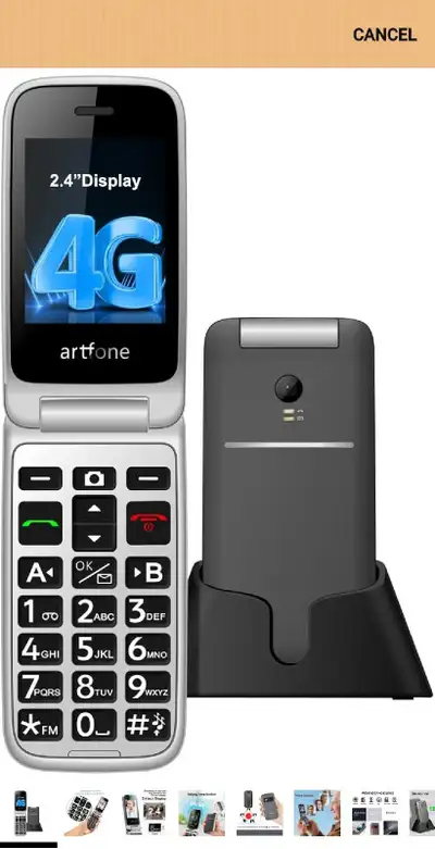 artfone G3 Flip Phone Unlocked for Seniors, 4G Volte Basic Phone, View more