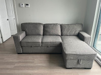 Poppy Pop-Up Sofa Bed - Grey