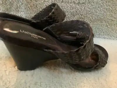 BRAND NAME SHOES, LIX CLAIBORNE, SZ 8, LEATHER, 3IN HEEL, View more