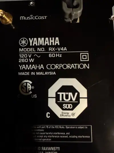 Yamaha receiver rxv4a, View more