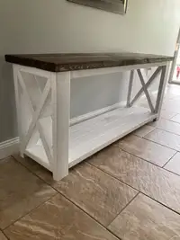 Handmade wooden farmhouse console table