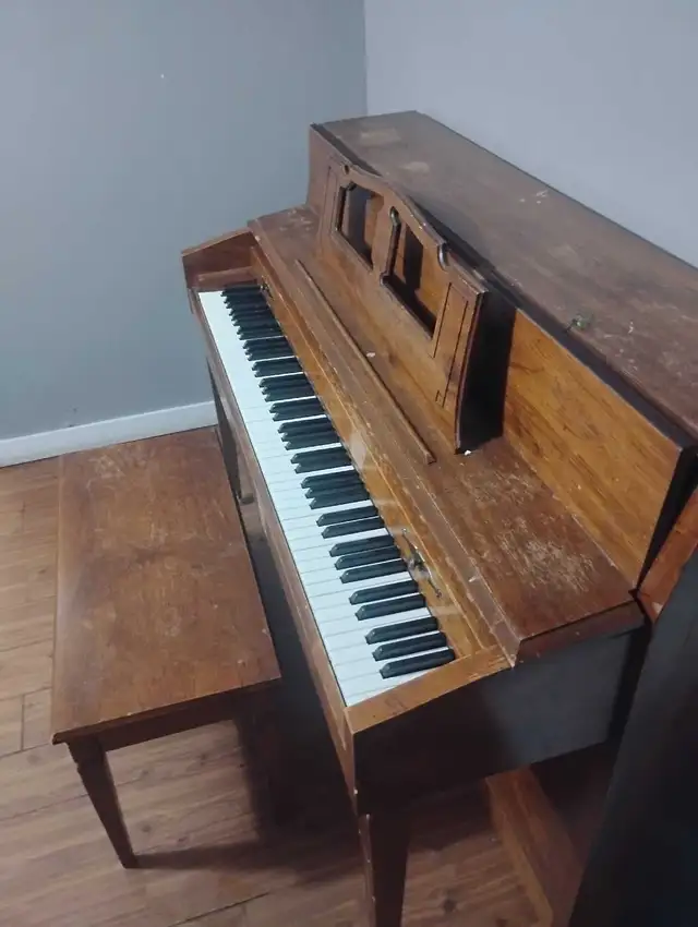 piano  with stool in Pianos & Keyboards in Edmonton - Image 2