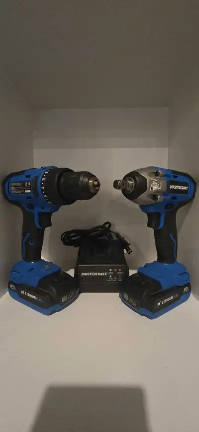 Mastercraft Drill Set cordless drill and impact wrench mint, View more