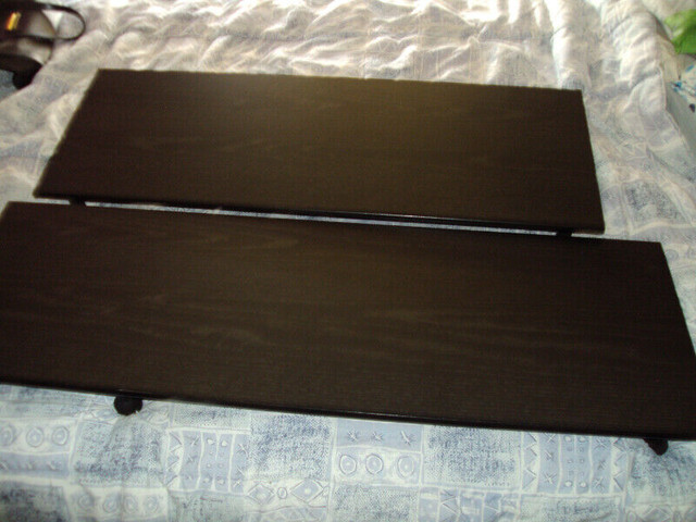 2 WOODEN SHELVES WITH LEGS & POWER BAR in Other in Mississauga / Peel Region