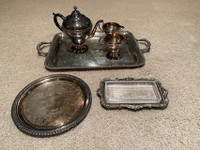 Vintage Silverplated Tea Service and Tray