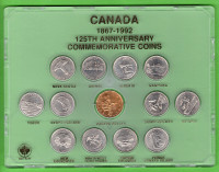 1867-1992 CANADA 125TH ANNIVERSARY COMMEMORATIVE COINS SET