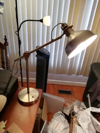 High quality table desk  lakp light stainless steel swing armed, View more