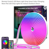 NEW Neon Lights,16.4ft/5m RGB LED Neon Rope Light with Remote