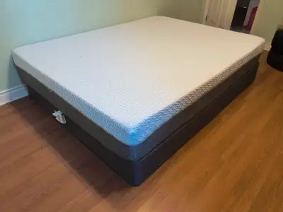 Delivery included -Queen size foam mattress and boxspring , View more