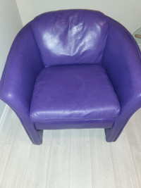 Purple accent chair