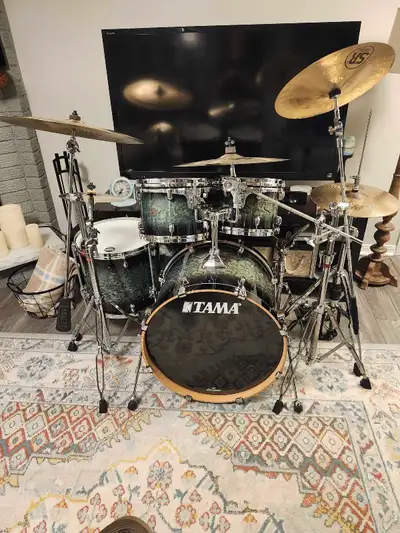 Mint Tama Starclassic drums, hardware, Sabian cymbals., View more