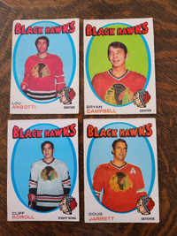 Chicago Black Hawks hockey cards - lot of 4