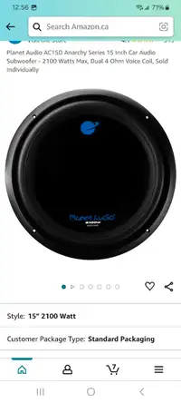 Planet Audio 15inch subwoofer