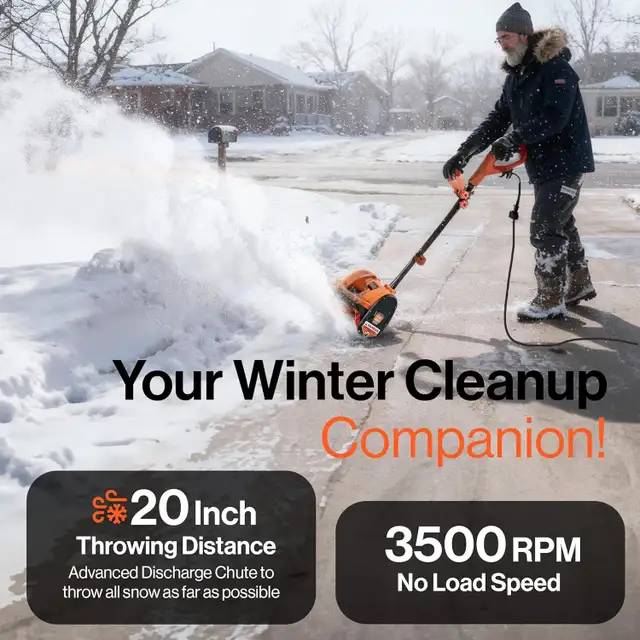 ⭐New⭐ SuperHandy 12" Electric Snow Thrower 120V Corded in Snowblowers in Markham / York Region - Image 4