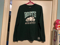 ROOTS GREEN LONG SLEEVE SHIRT