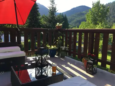 This house is in a family friendly area of Rossland, with two dead-end streets, direct access to hik...