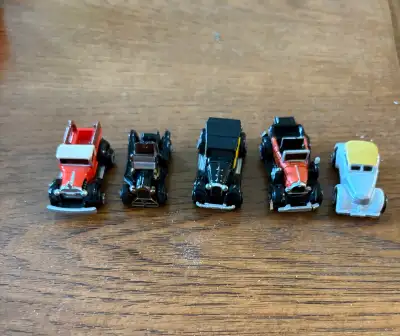 Set of 5 Vintage Style Toy Cars, View more