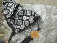 Handbag Gold Coast BlackWhite Jacquard Hobo Style SKU#0G7V