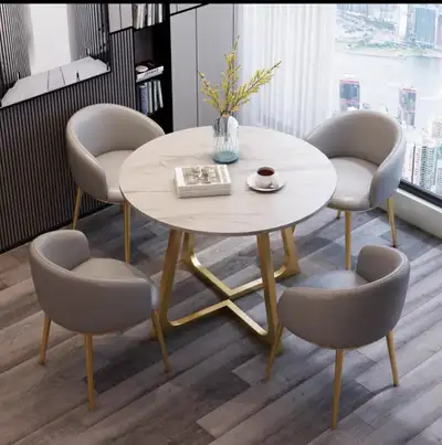 Round Stone Top Table | Stylish & Durable, View more