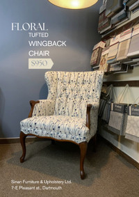 FLORAL WINGBACK CHAIR (sold)