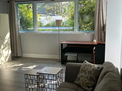 Spacious and bright 1-bedroom, 1-bathroom walk-out basement apartment for rent in a highly desirable...