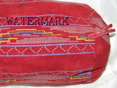 ORIGINAL Marked, 'HOLT RENFREW' SUEDE RED HAND PURSE, View more