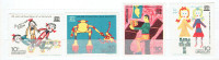 URUGUAY. Série de 4 grands timbres  "CHILDREN/ENFANTS", 1970.