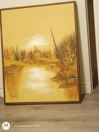 Bob Ross oil painting 2small holes to repair